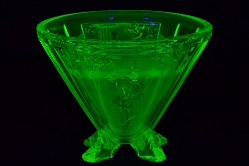 Uranium Glass - Depression Glass bowl