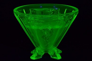 Uranium Glass - Depression Glass bowl
