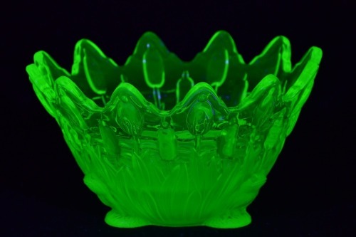 Uranium Glass - Depression Glass bowl