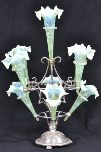 Uranium Glass - Victorian Epergene