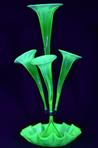 Uranium Glass - Victorian Epergene