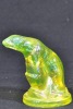 Uranium Glass - Art Glass Polar Bear - 2