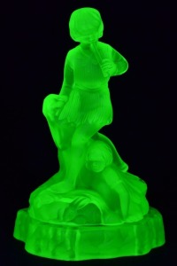 Uranium Glass - Depression Glass centrepiece