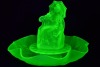 Uranium Glass -Float bowl Shamrock