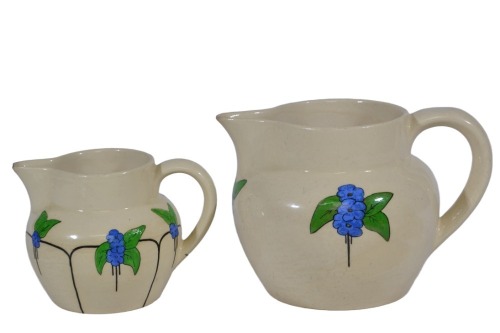 Australian Pottery - Fowler/Hattonbeck pair of jugs