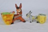 Australian Pottery- Kalmar pottery Donkey with cart X2 - 2