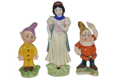Walt Disney Figurines- Snow White Doc and Dopey