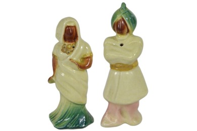 Australian Pottery - Derbyshire S&P Hindi couple
