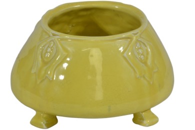 Australian Pottery -Harvey School Footed slope sided vase