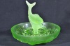 Uranium Glass - Float bowl with Flying Fish - 2
