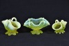 Uranium Glass- Victorian Vaseline glass baskets - 2