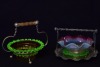 Uranium Glass - Victorian jam dishes - 2