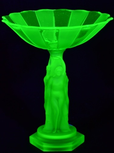 Uranium Glass - Art Deco Centrepiece