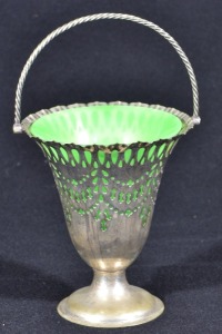 Uranium Glass - Art Deco basket