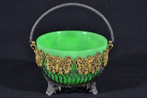 Uranium Glass - Victorian jam dish