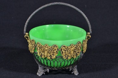 Uranium Glass - Victorian jam dish
