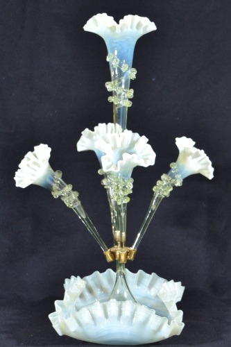 Uranium Glass - Victorian Epergene