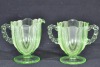 Uranium Glass - Australian Glass pair - 2