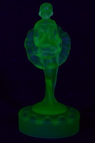 Uranium Glass - Figural Centre piece