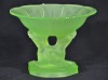 Uranium Glass - Art Deco vase Glasgow - 2