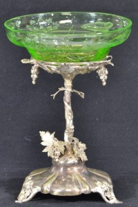 Uranium Glass - Victorian Centrepiece
