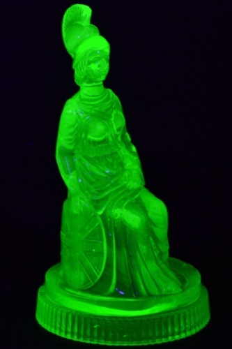 Uranium Glass - Victoriana Figurine