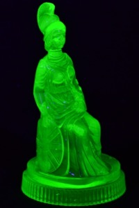 Uranium Glass - Victoriana Figurine