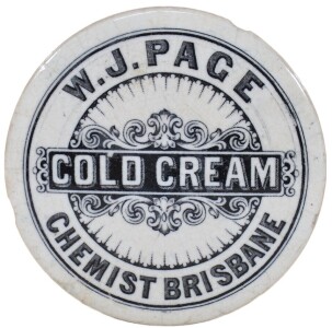 Pot lid - W.J.Page Chemist Brisbane
