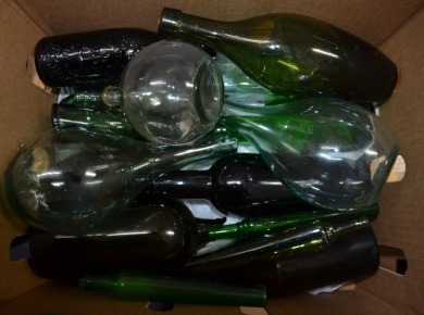 Box Lot - Assorted Green Bottles