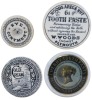 Pot Lids - X4- Toothpaste, Eye Ointment and Cold cream