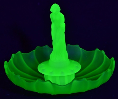 Uranium Glass - Float Bowl - Married set