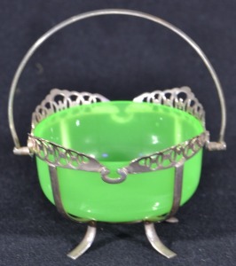 Uranium Glass - Art Deco - Jam dish