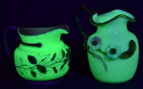 Uranium Glass - Victorian jugs - X 2