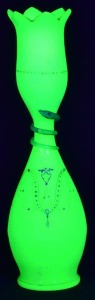 Uranium Glass - Victorian Glass -Bud Vase