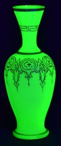 Uranium Glass - Victorian Glass - Vase