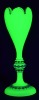 Uranium Glass - Victorian Glass - Vase with beads