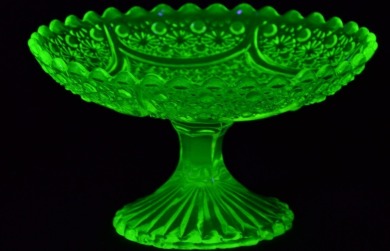 Uranium Glass - Household- Compote