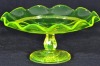 Uranium Glass - Household- Compote - 2
