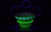 Uranium Glass - Edwardian Glass - Jam Pot
