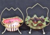 Uranium Glass - Edwardian Glass - Jam Pot X 2 - 2