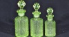 Uranium Glass - Household - Bottles x3 - 2