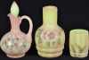 Uranium Glass- Fenton - tumble up 2pc. Night set - 2