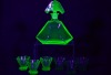 Uranium Glass - Art Deco - Decanter w/ matching glasses