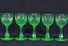 Uranium Glass - Cut Crystal - Ap&eacute;ritif glasses x5 - 2