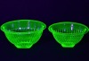 Uranium Glass - Household - Mixing bowl x 2