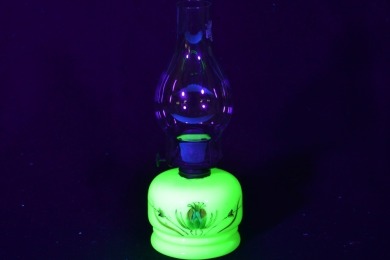 Uranium Glass - Art Novuea - finger lamps
