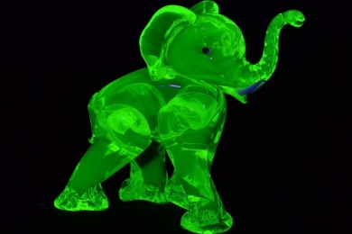 Uranium Glass - Seguso - Elephant Figurine