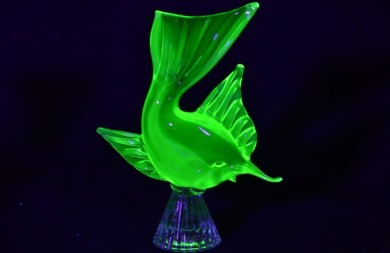 Uranium Glass - Murano Style - Marlin Figurine