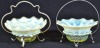 Uranium Glass - Edwardian Glass - Jam pot x 2 - 2