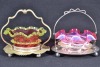 Uranium Glass - Edwardian Glass - Jam pot x 2 - 2